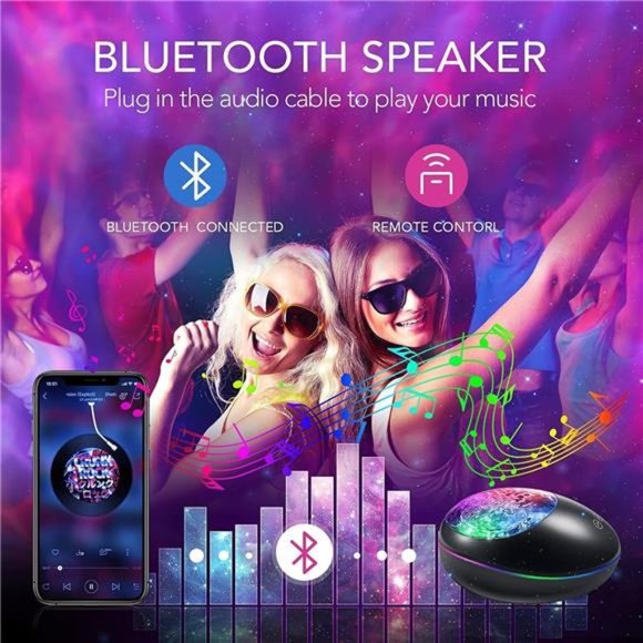 Galaxy Projector Light, 24 Light Modes Star Projector Galaxy Light, 8 White - Picture 4 of 6